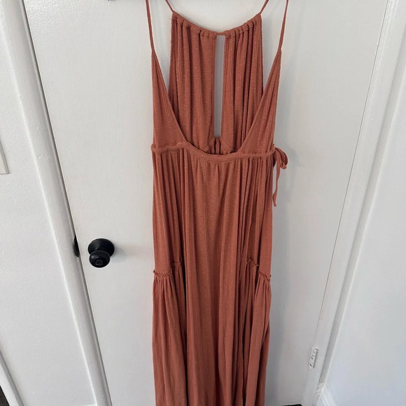 Free People Beach Love Spell Maxi Ribbed Orange Dress - Picture 3 of 7